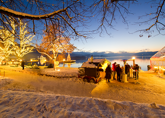 People having a walk the Lake